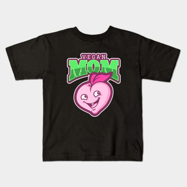 Vegan Mom Kids T-Shirt by poc98